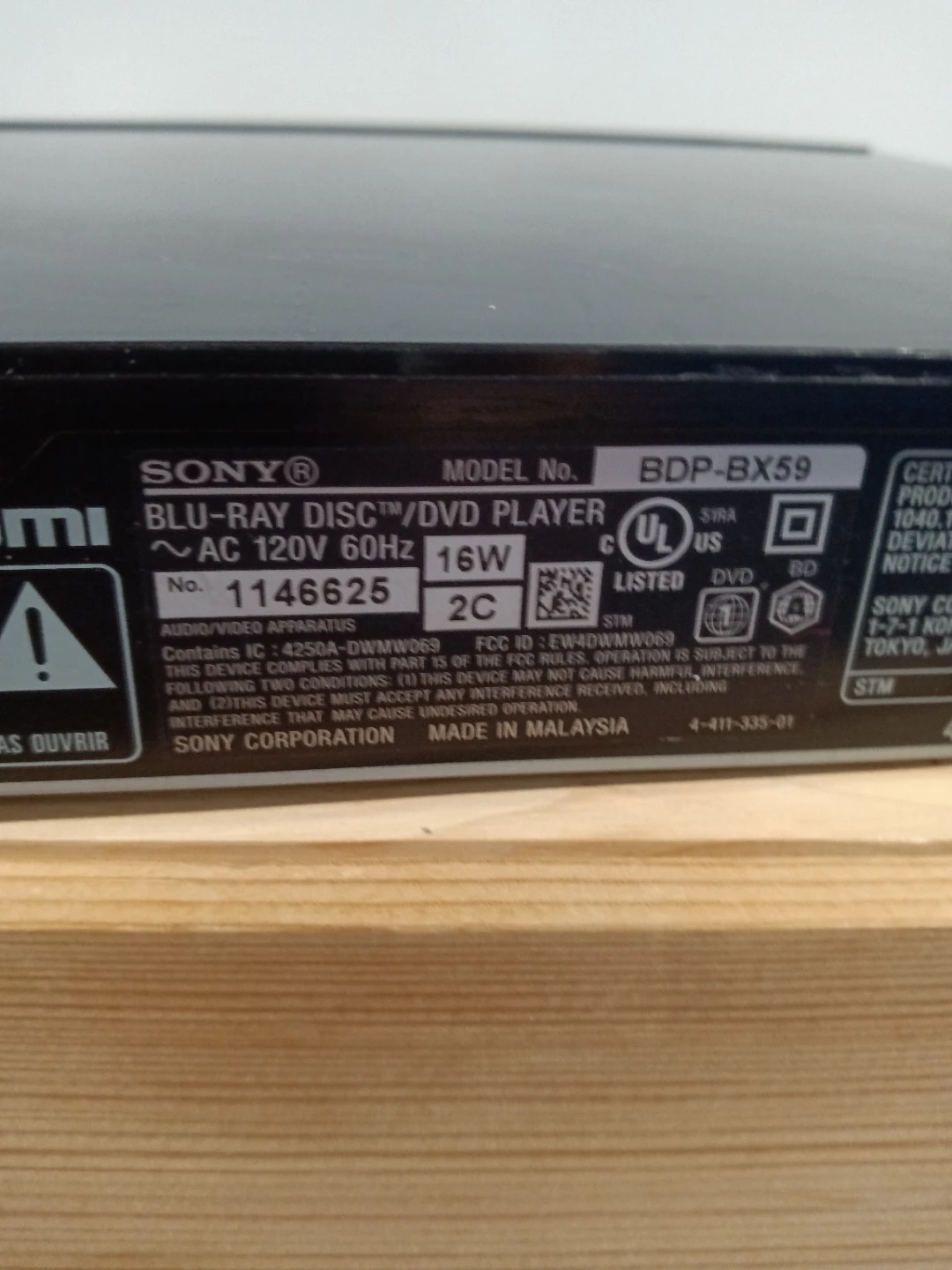 Sony Blu-Ray Disc/DVD Player 3D - photo 3
