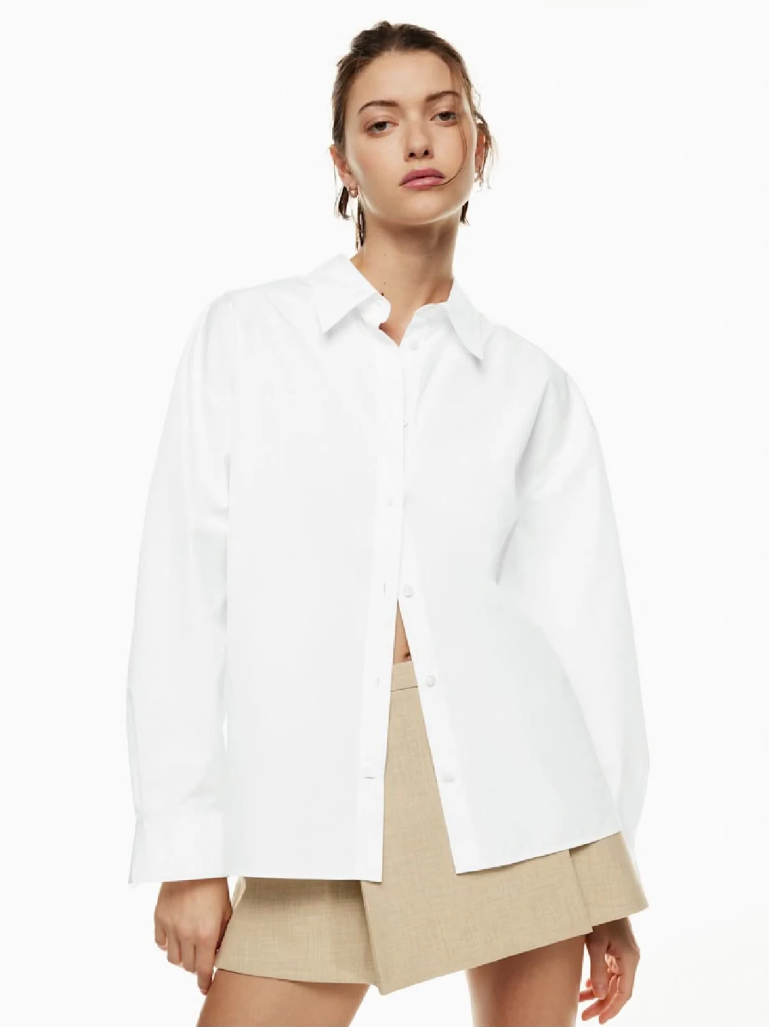 Wilfred White Oversized Button-Up Shirt - photo 2
