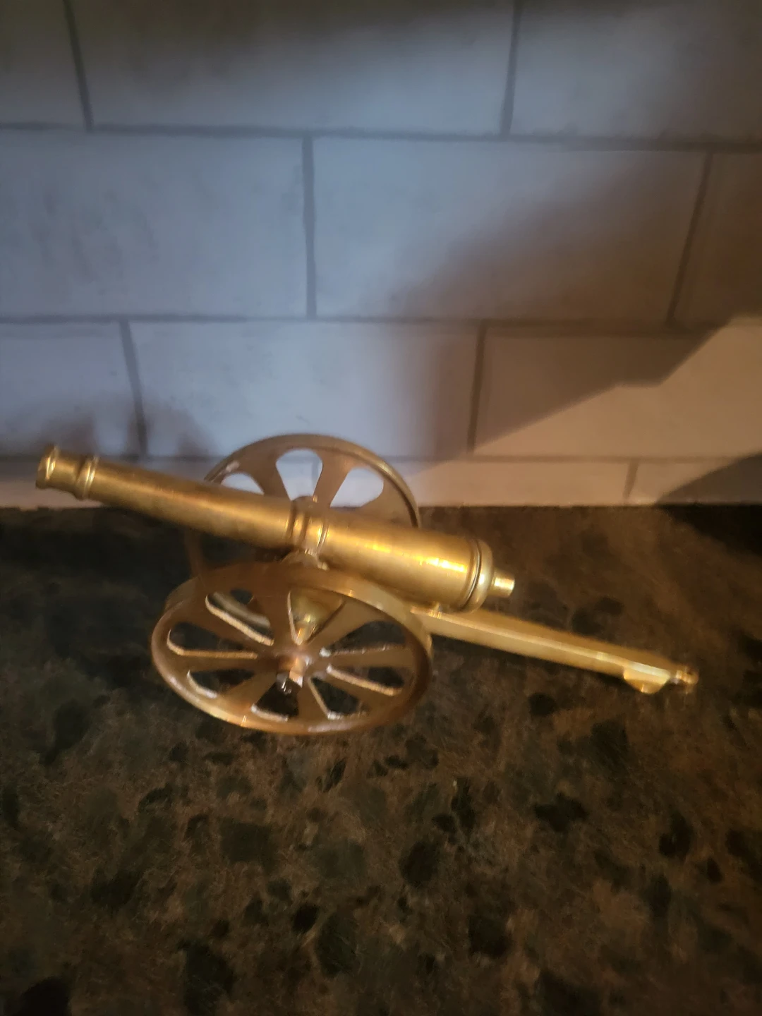 Vintage Brass Cannon Tabletop Decor - photo 2