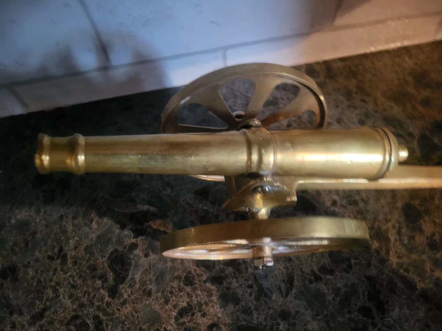 Vintage Brass Cannon Tabletop Decor - photo 3