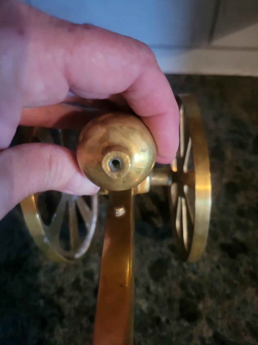 Vintage Brass Cannon Tabletop Decor - photo 4