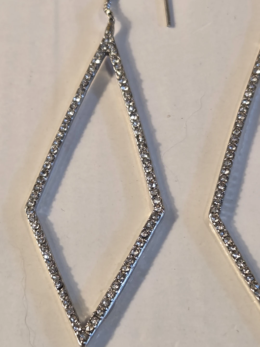 Rhinestone Diamond Drop Earrings and pendant Set - photo 5