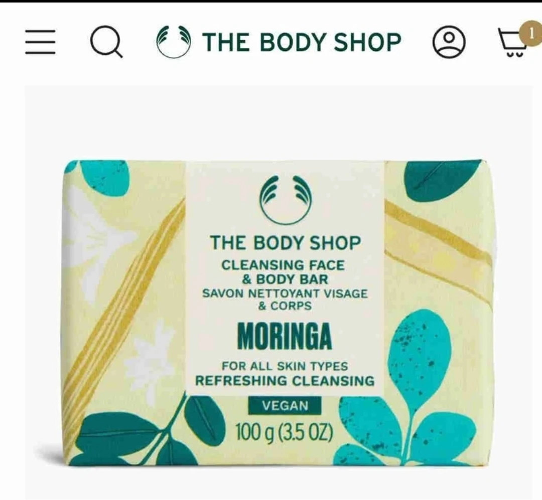 The Body Shop Moringa Cleansing Face & Body Bar 100g