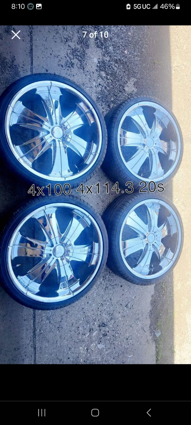 20 inch Velocity rims wheels 4x100 4x114.3 - photo 2