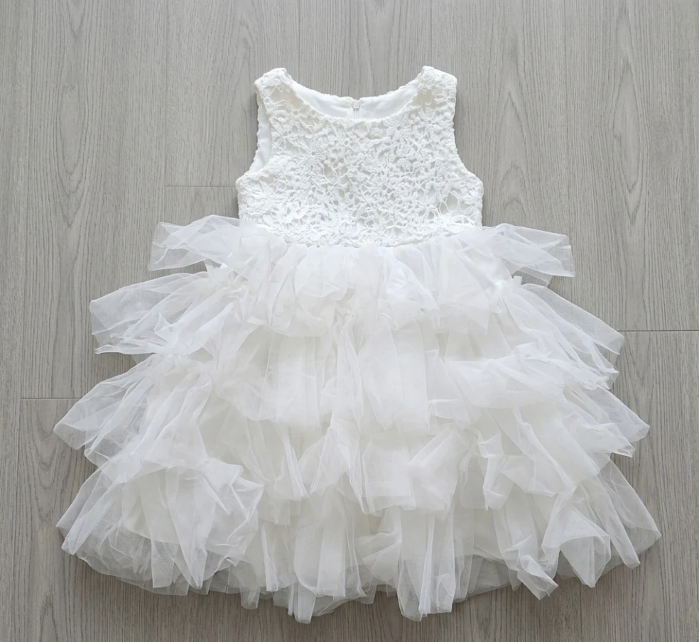 White Lace & Tulle Party Dress