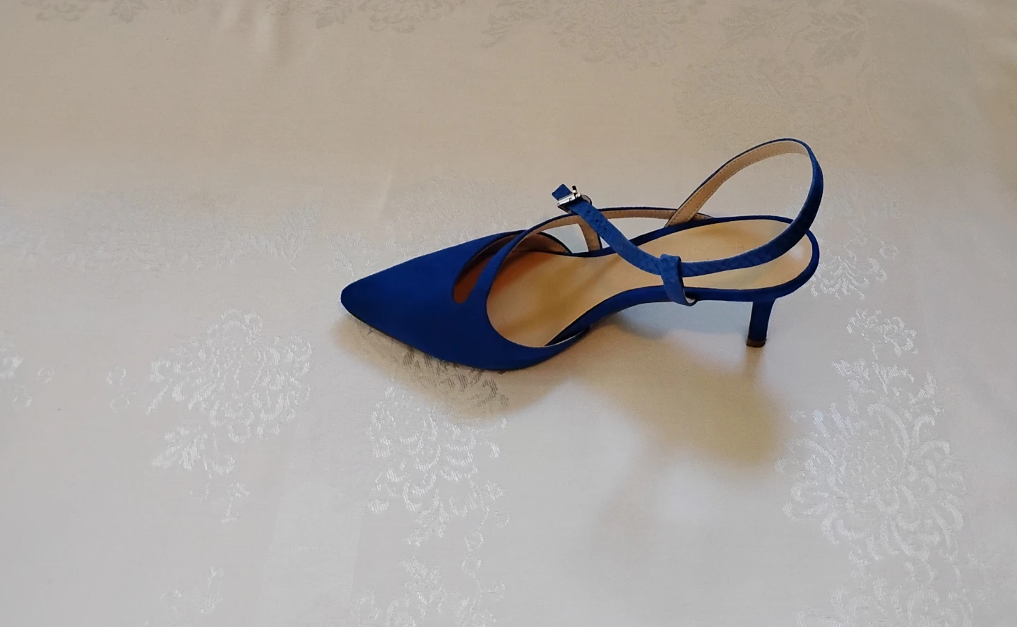 Ladies Blue Suede Heels