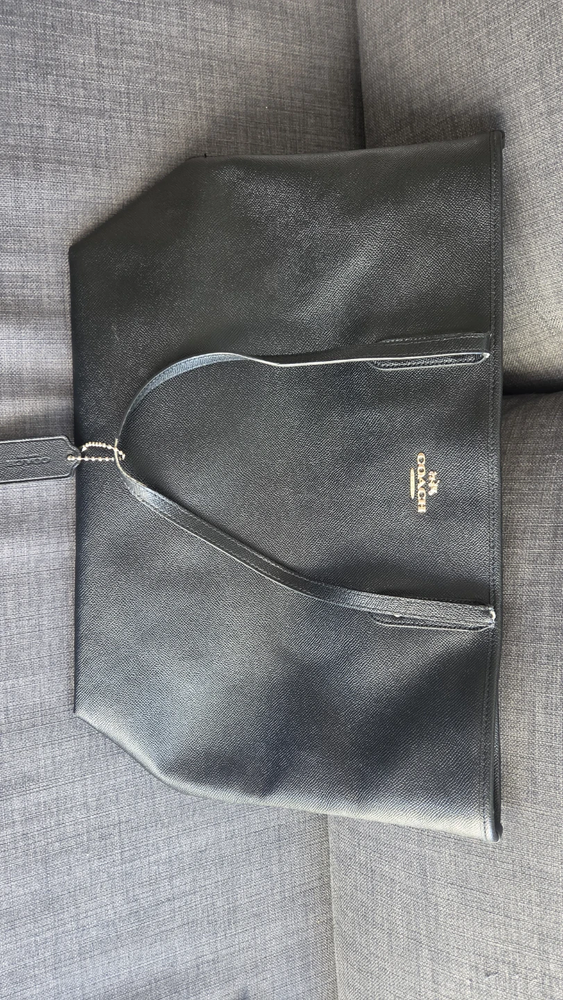 Coach Black Leather Tote Bag
