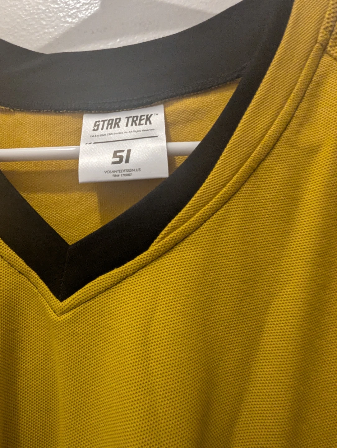 Star Trek Yellow Long Sleeve Shirt