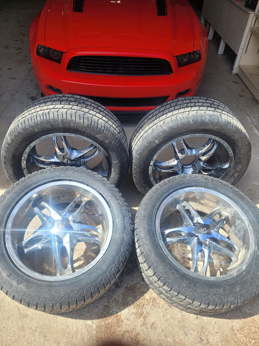 Set of 4 Tires and Rims aftermarket