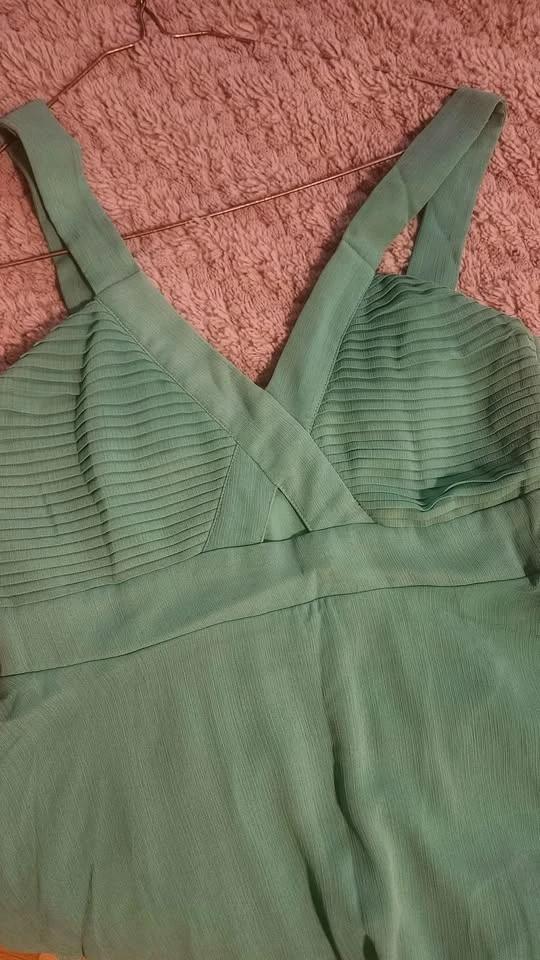 Teal Chiffon Halter Neck Dress - photo 2
