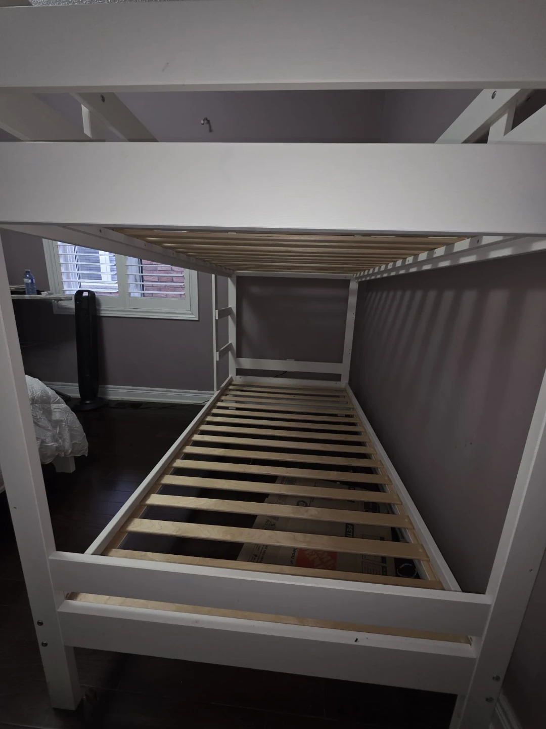 White Bunk Bed with Ladder - photo 2