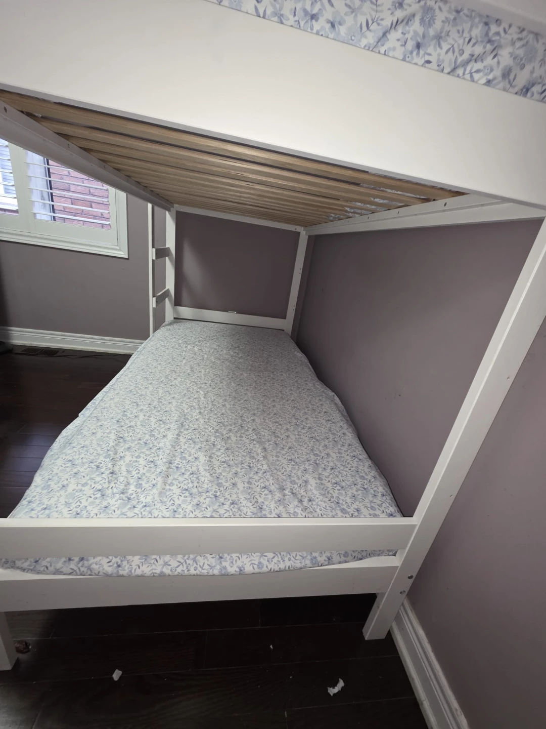 White Bunk Bed with Ladder - photo 3