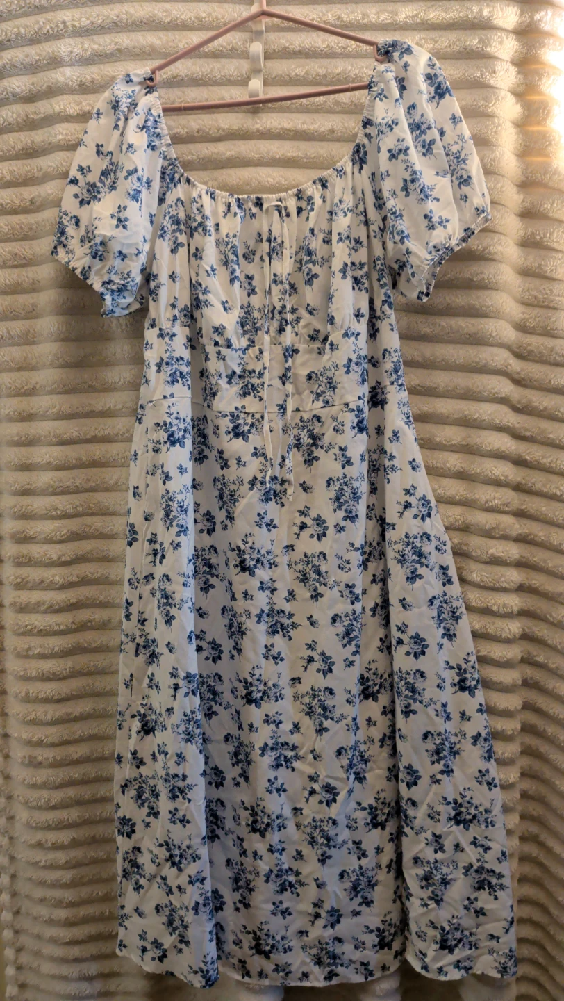 Women's Floral Print Off-the-Shoulder Dress