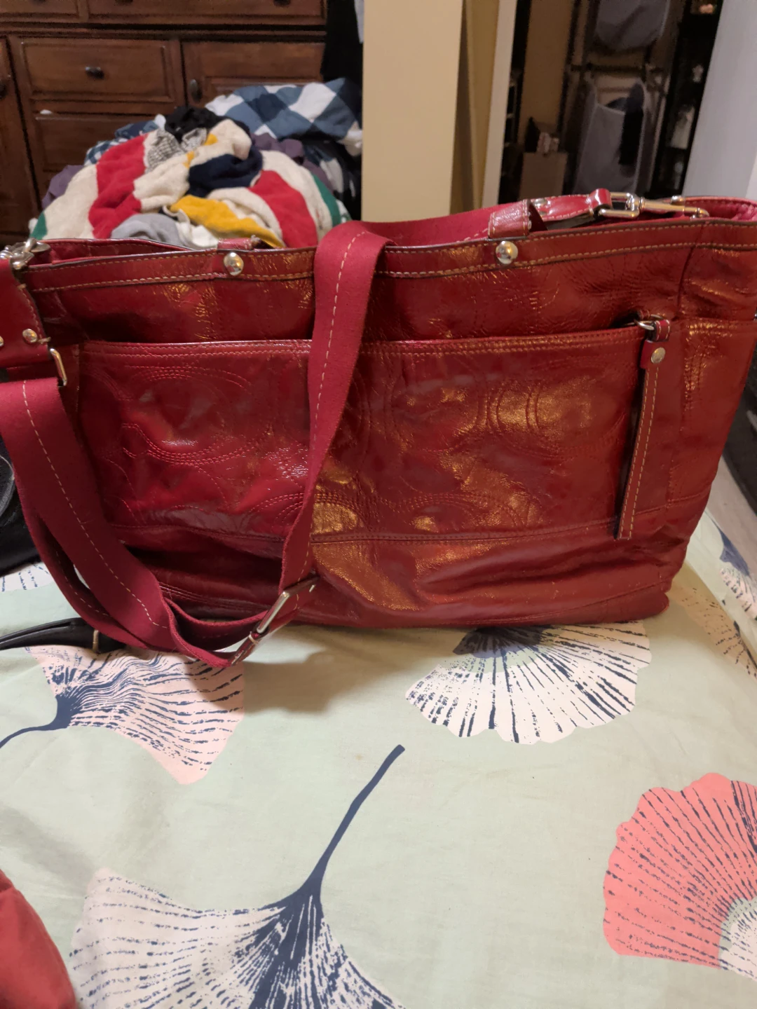 Red Coach Diaper bag - photo 4