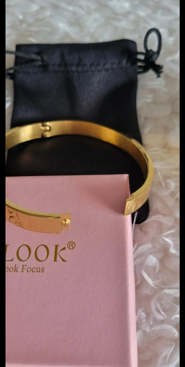 Gold Stainless Steel Bangle Bracelet ⚽ - photo 3