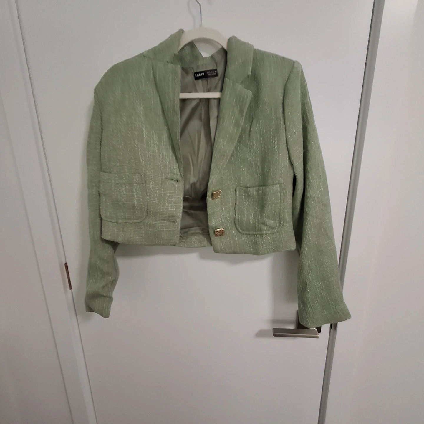 SHEIN Green Cropped Blazer