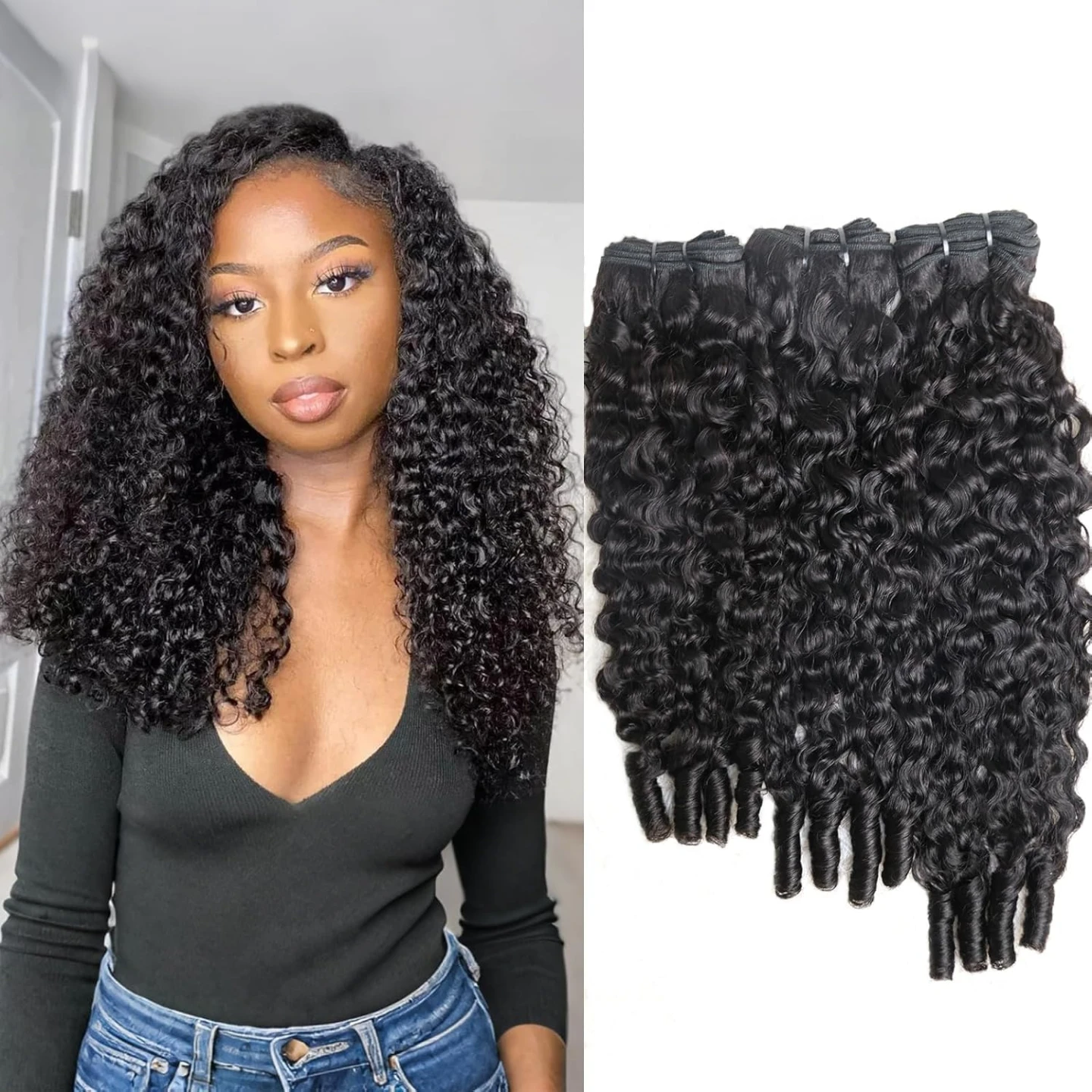 3 Bundles Water Wave Curly Hair Extensions