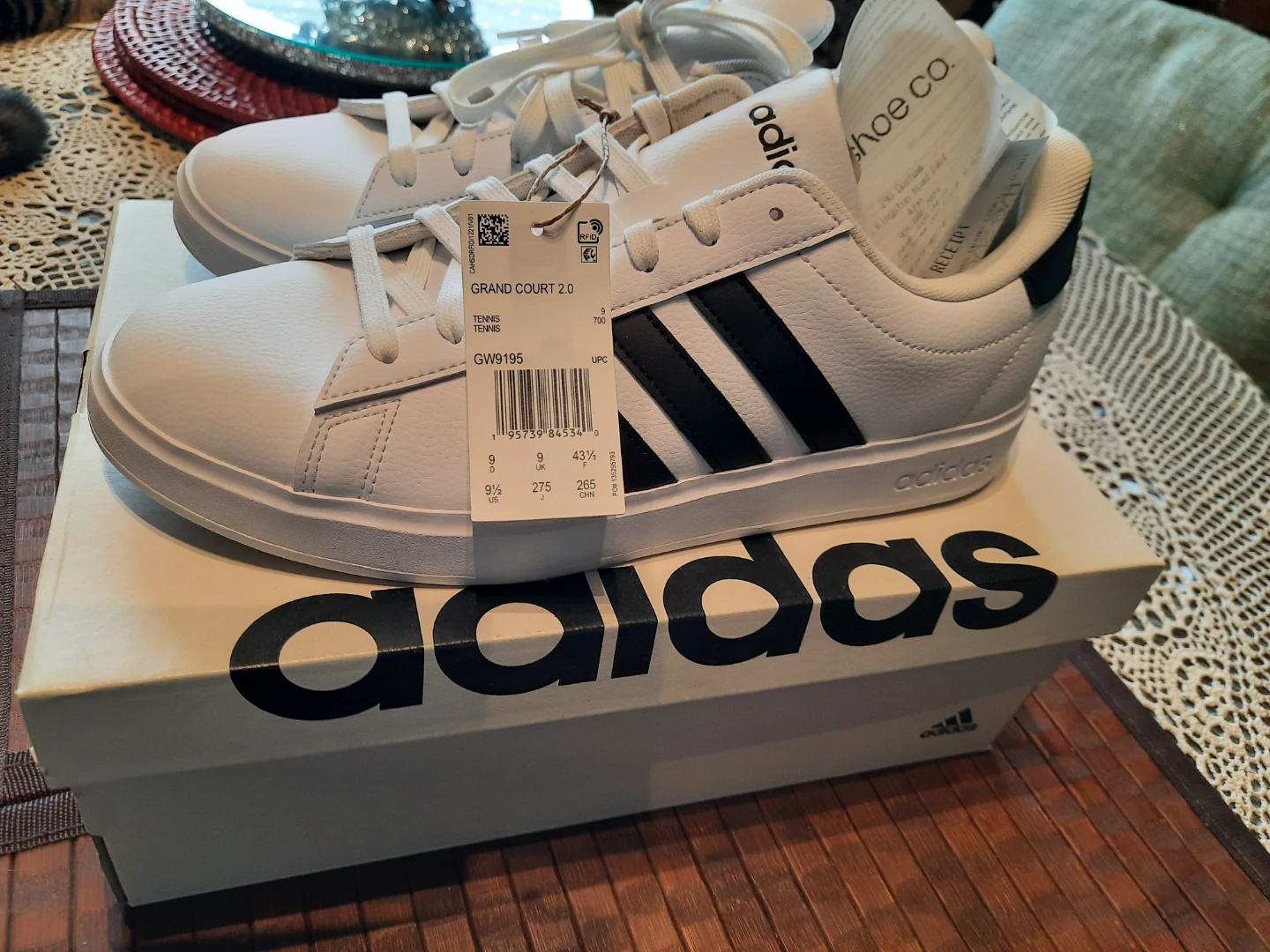 Adidas Grand Court 2.0 Shoes - White/Black