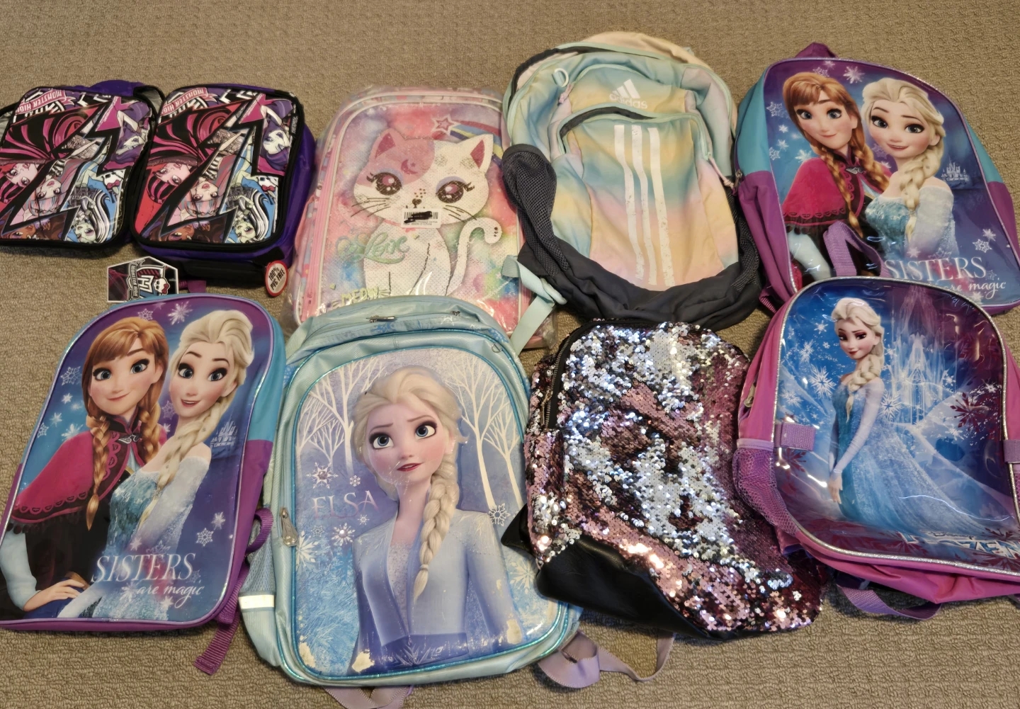 Kids Backpacks Bundle - Frozen and Monster High