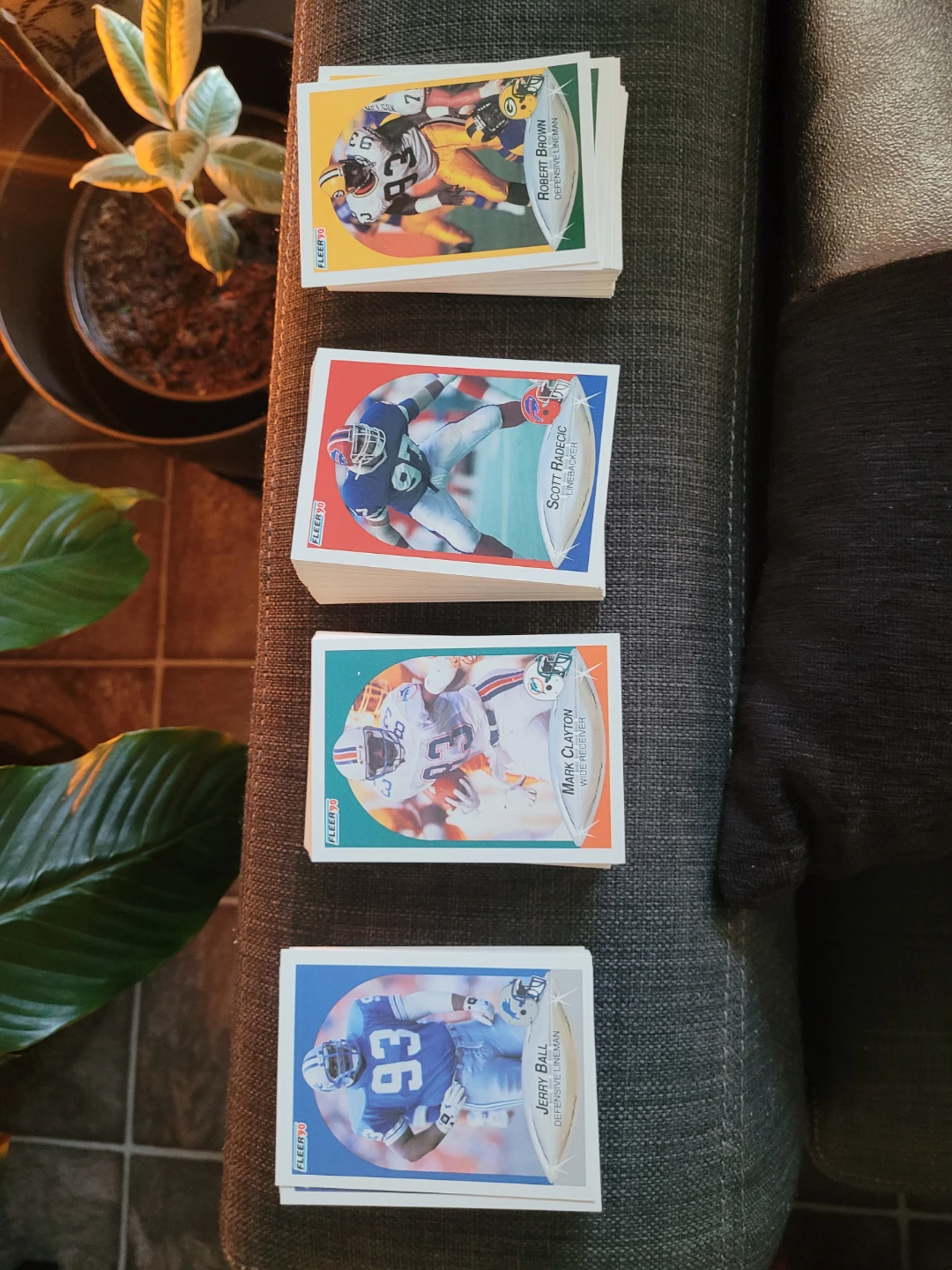 Collection of Fleer Football & Hockey Cards
