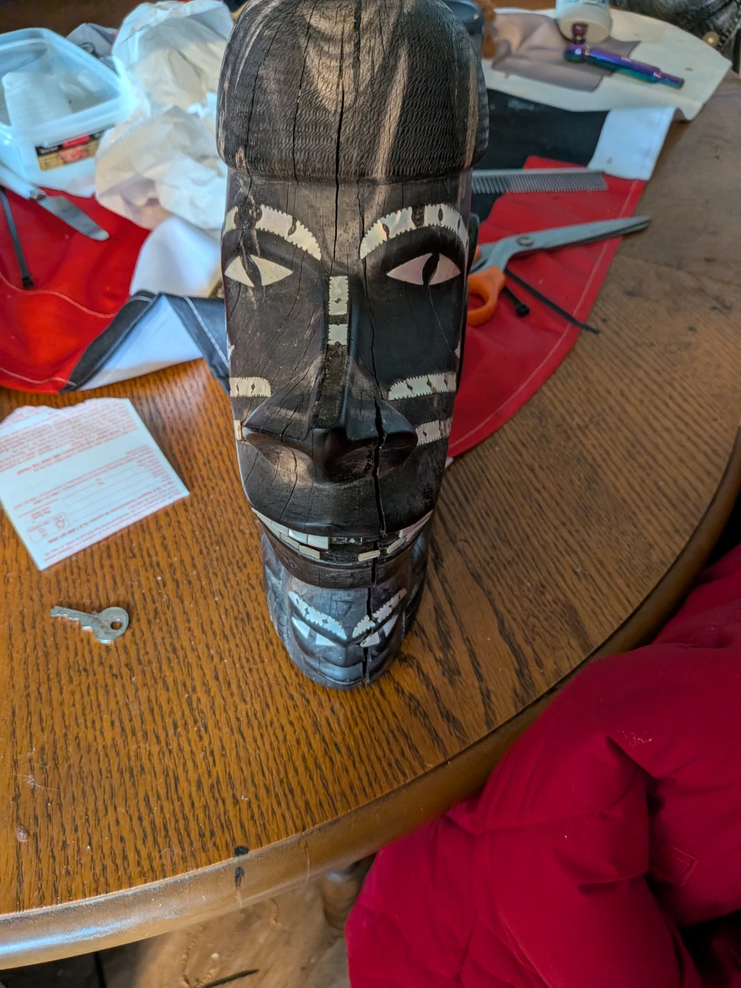 Carved Wooden Tribal Mask - photo 2
