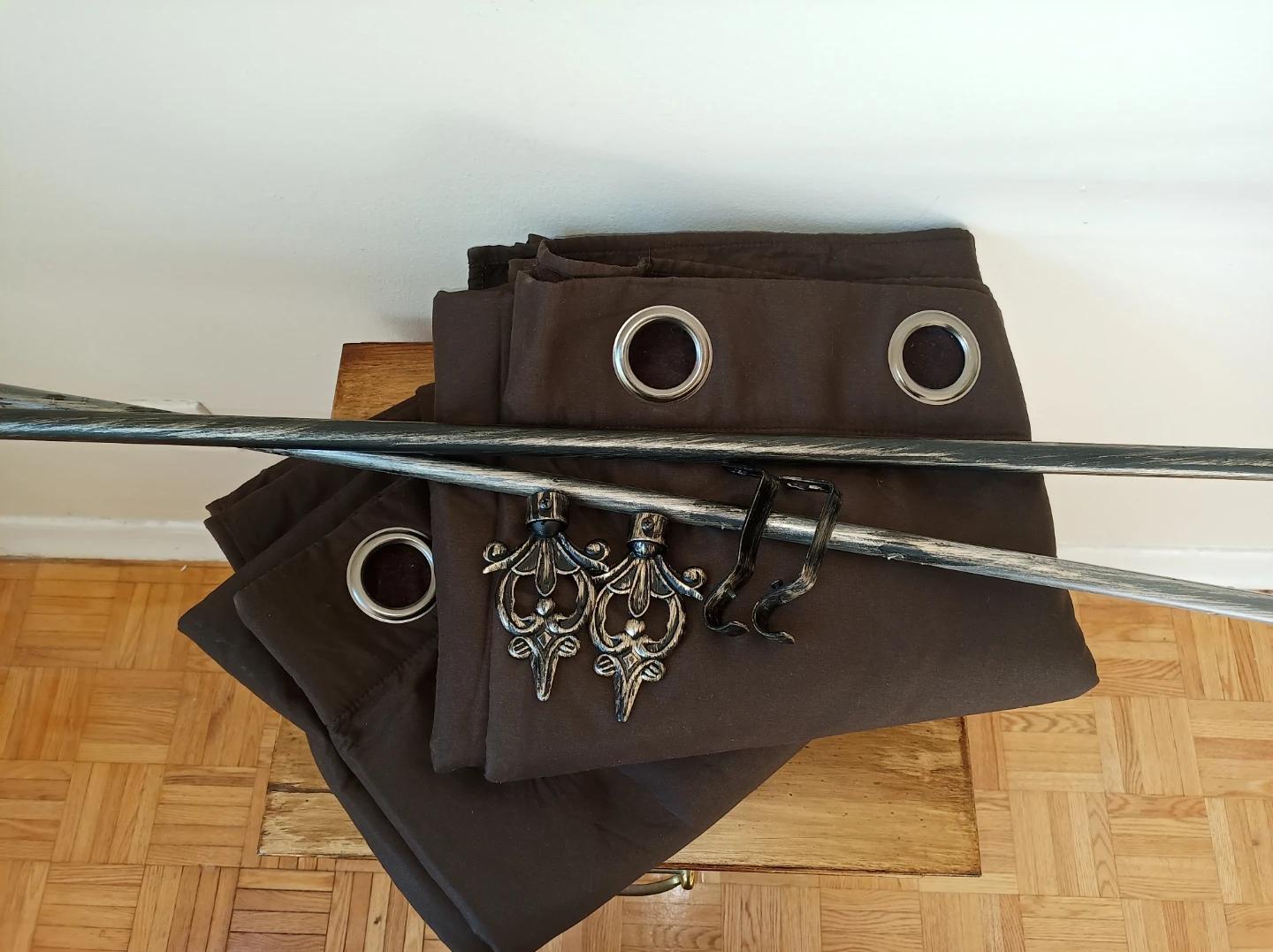 LikeNew~2x 55x95" Curtains+Window Rod/Brackets