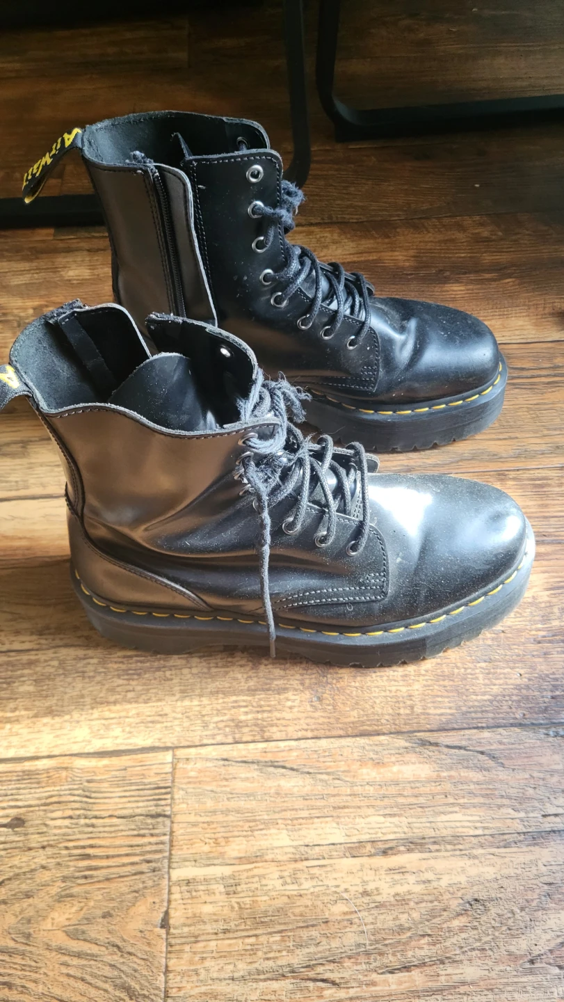 Dr. Martens Black Leather Platform Boots