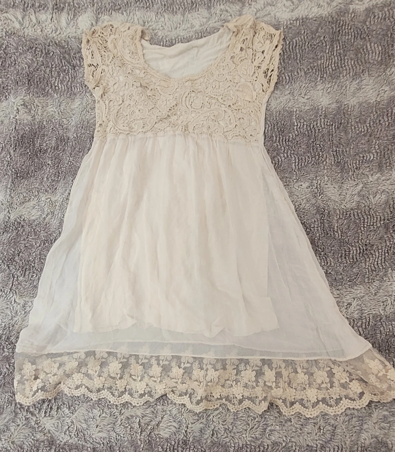 Cream Lace Dress
