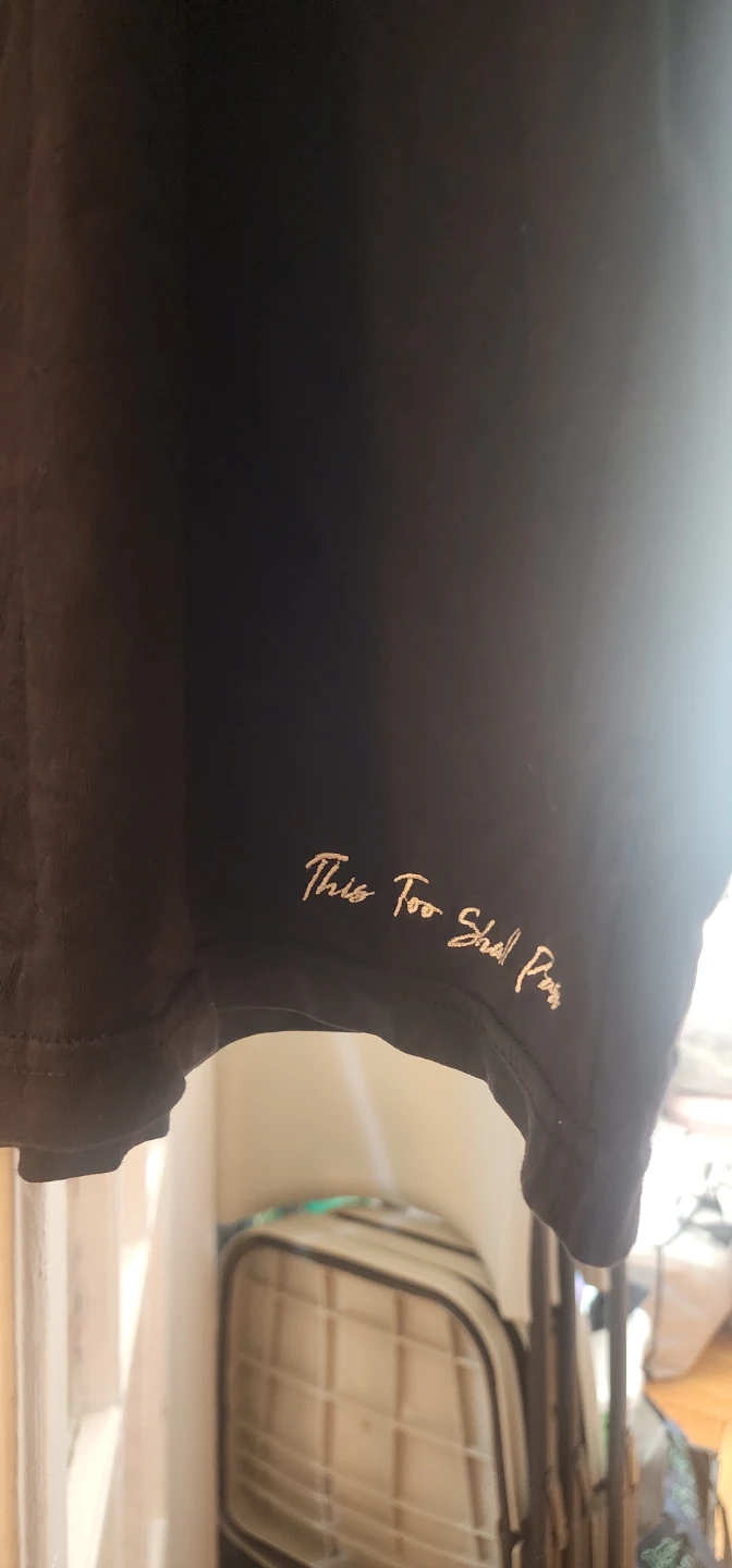Black T-Shirt with Rose Graphic - photo 3