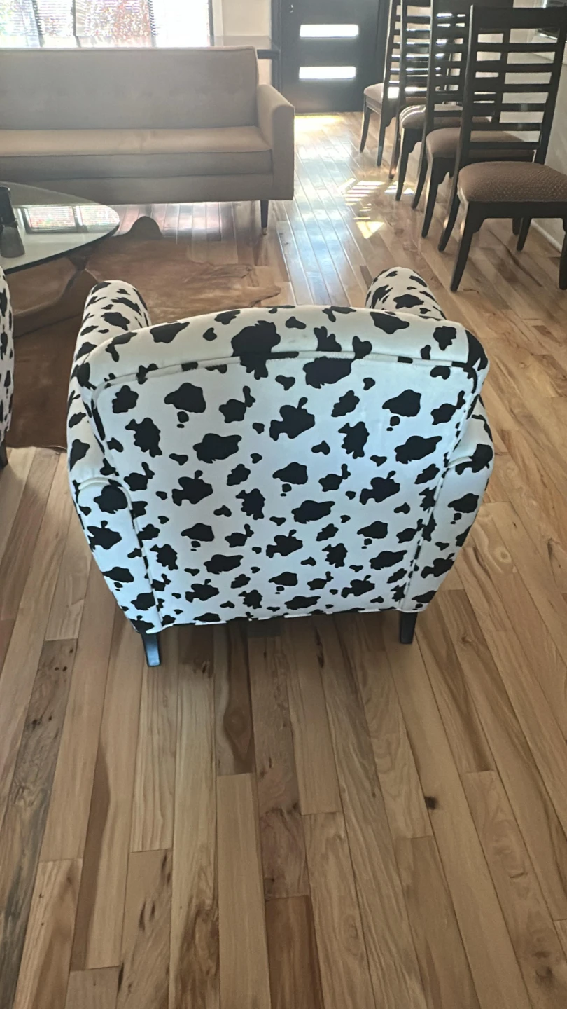 Pair Cow Print Accent Chair - photo 2