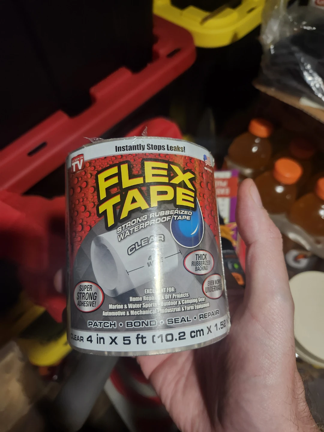 Flex Tape Strong Rubberized Waterproof Tape Clear 4 in x 5 ft