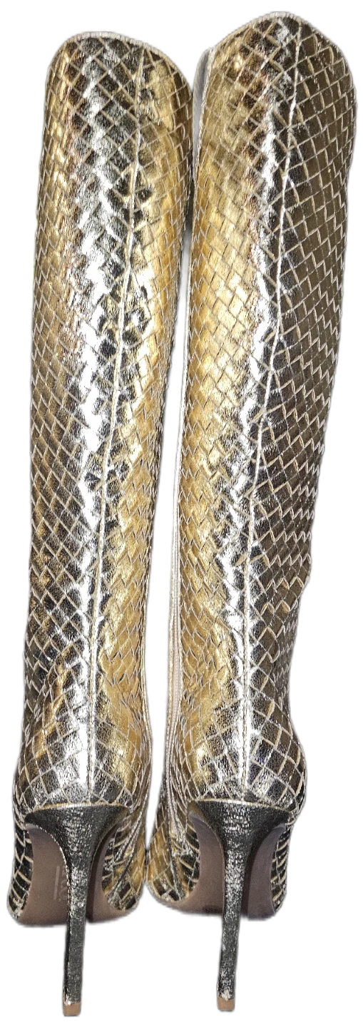 Gold Woven Knee-High Boots⚽️ - photo 3