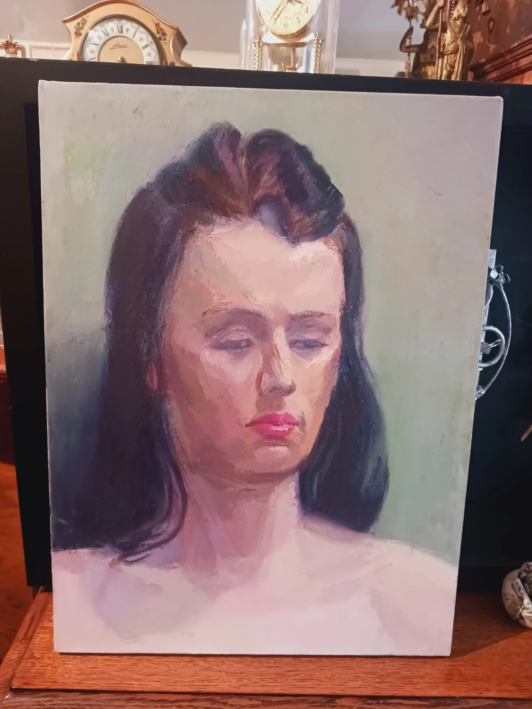 Authentic Oil Painting Portrait of a Woman. Not framed. - photo 2