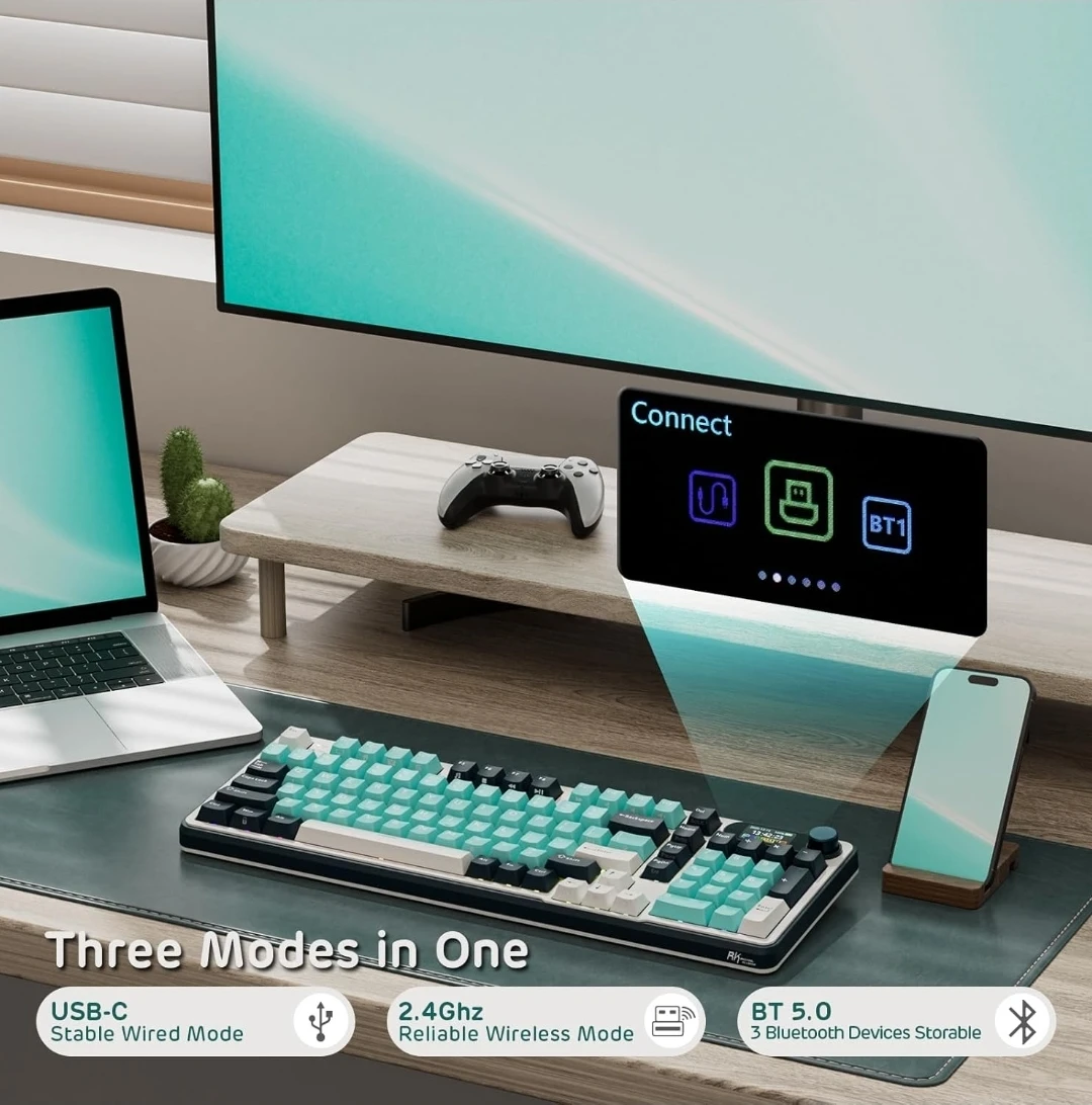 RK ROYAL KLUDGE S98 Mechanical Keyboard w/Smart Display & Knob - photo 4