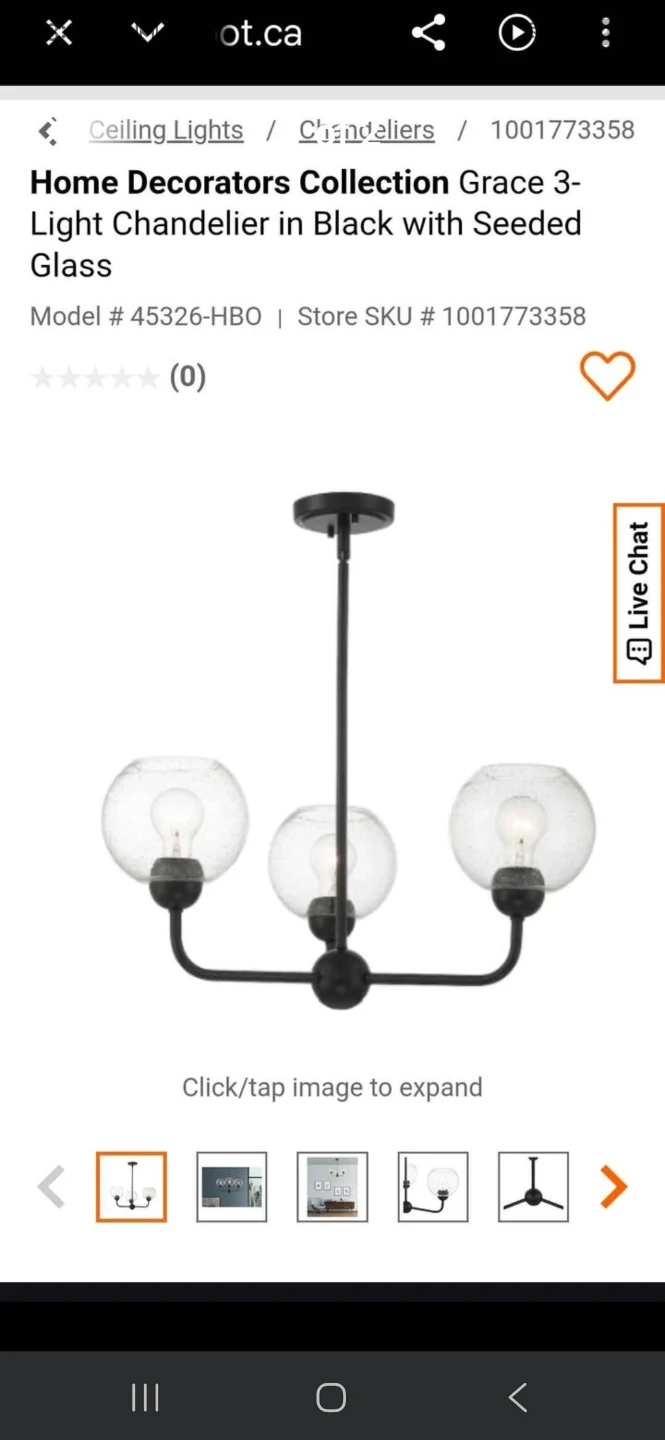 Home Decorators Collection 3-Light Chandelier