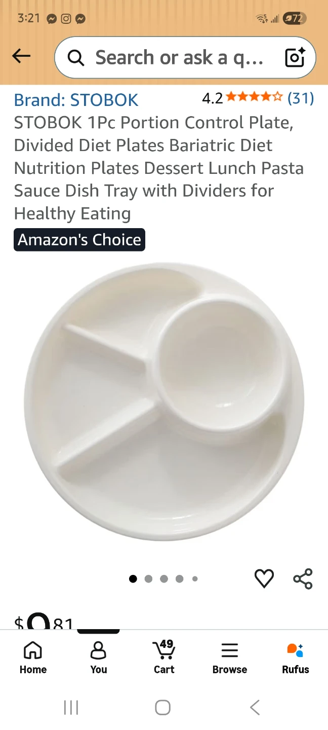 STOBOK Portion Control Plate - photo 2