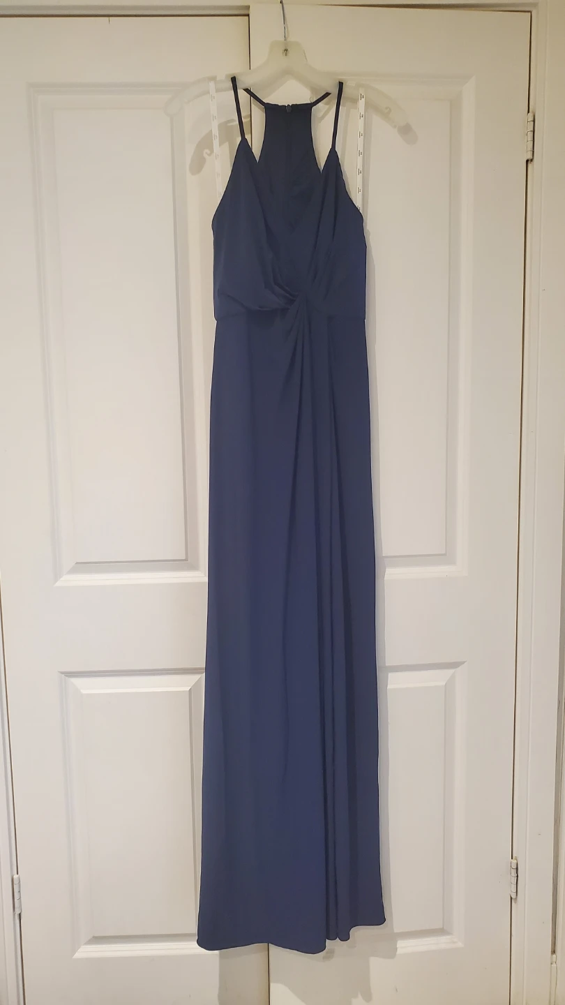 David's Bridal Navy Blue Maxi Dress