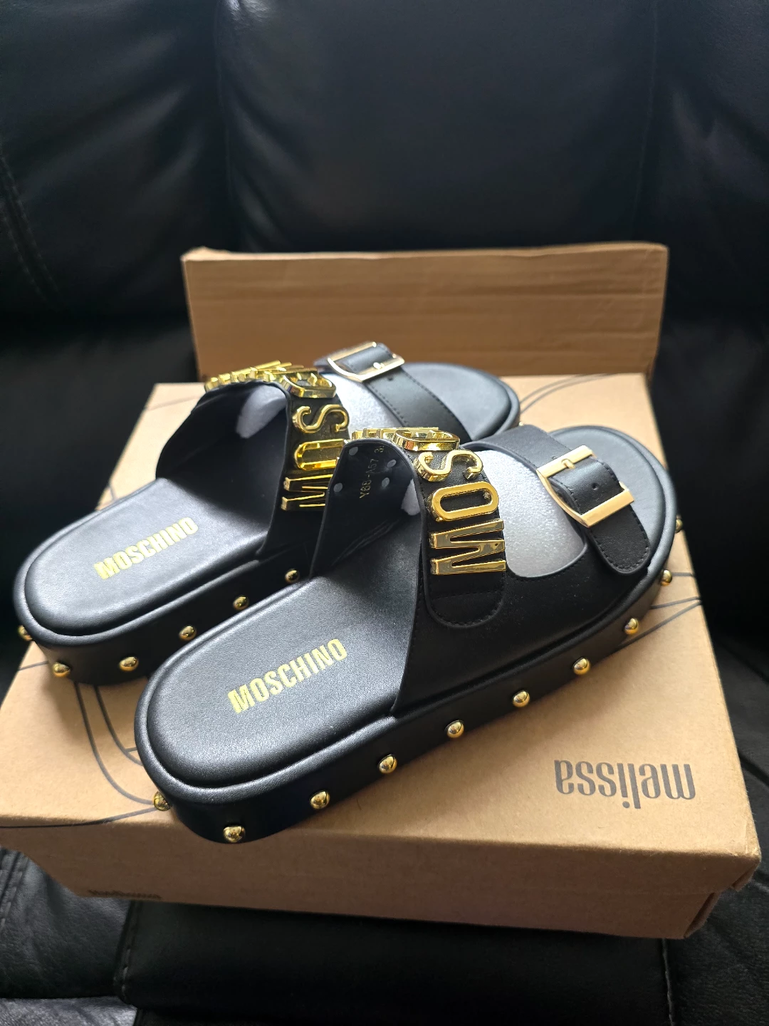 Brand new Fashion Women sleepers Glossy Gold and Black - photo 5