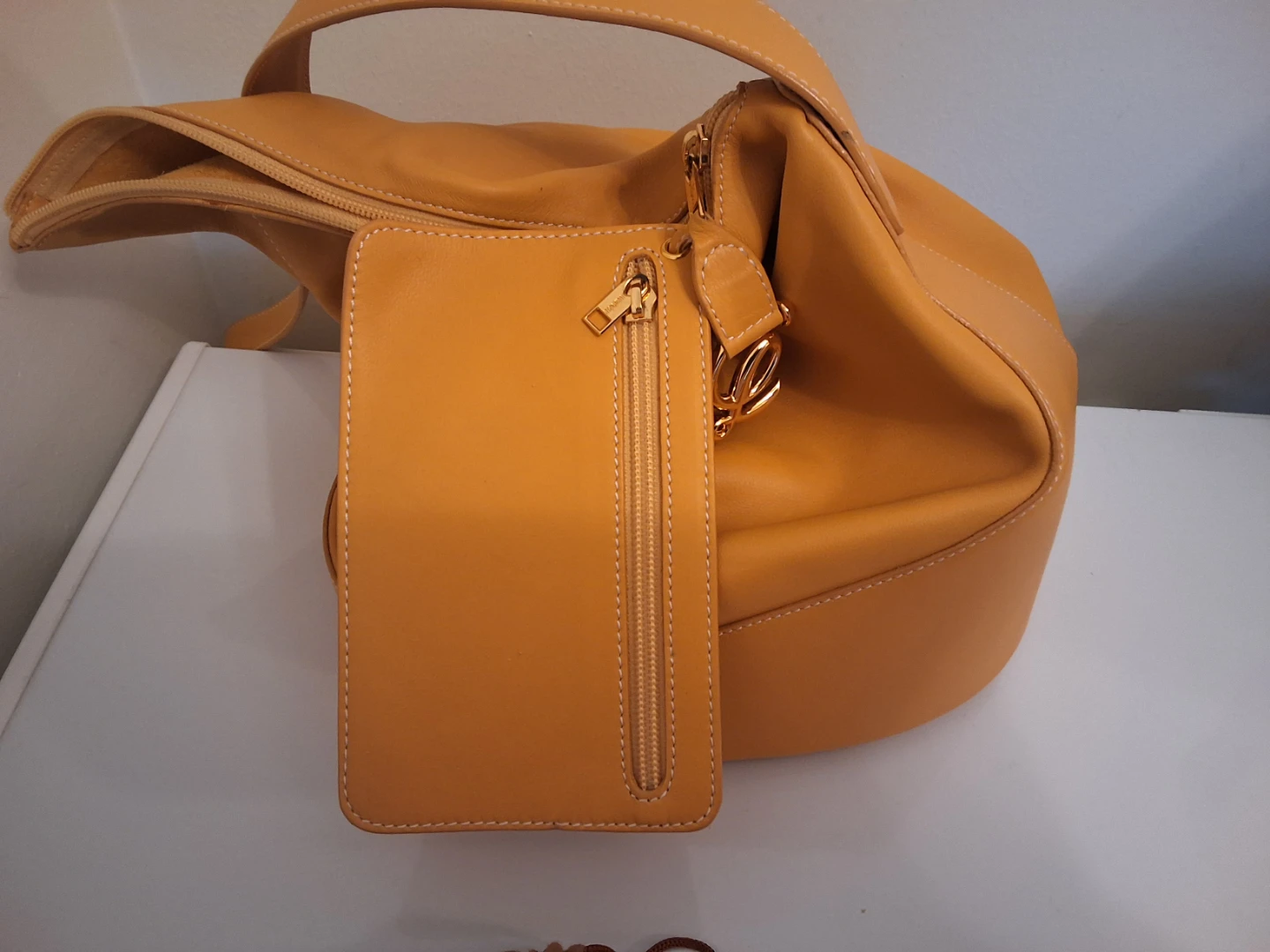 Loewe Leather Shoulder Bag with Pouch - photo 4