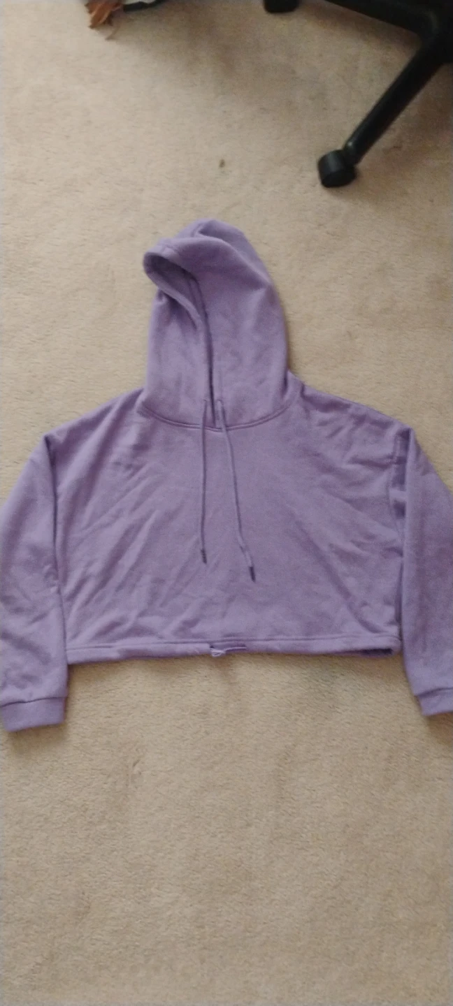 Lavender Cropped Hoodie