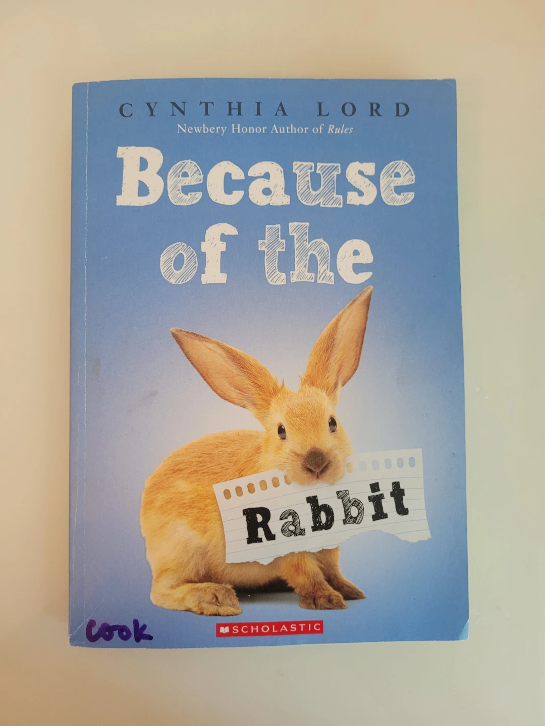 Because of the Rabbit by Cynthia Lord