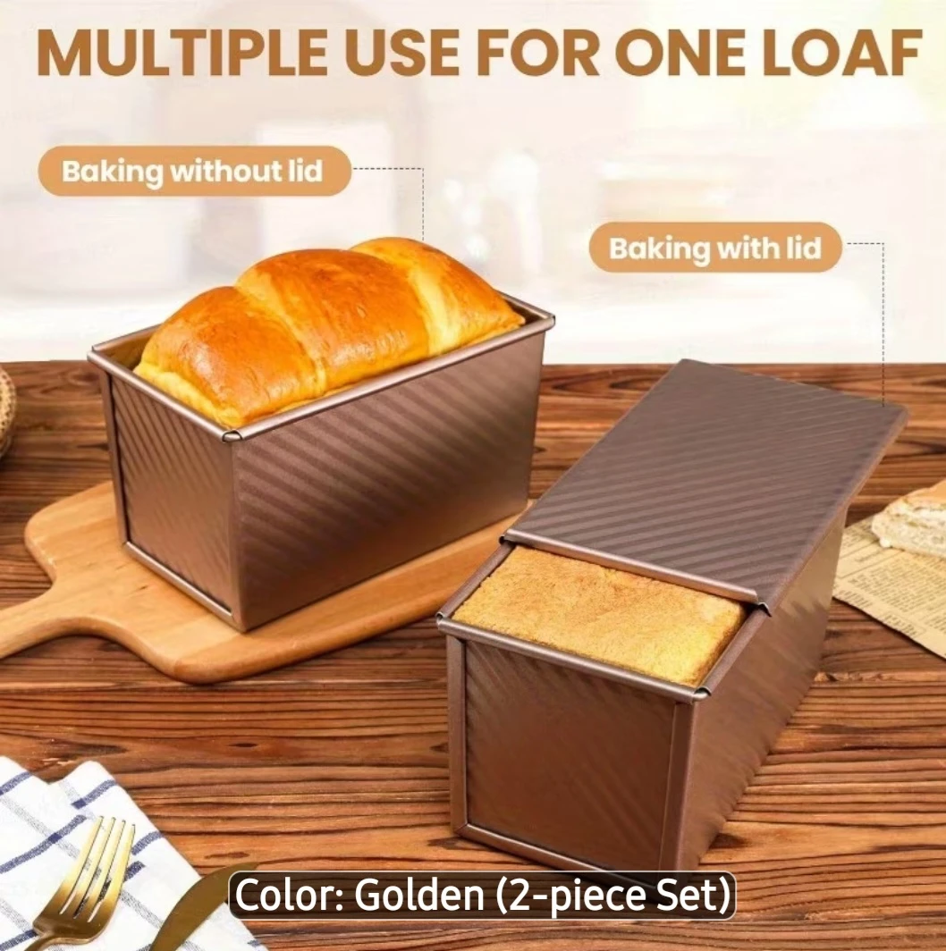 Set of 2 Heavy duty Pullman baking pans. - photo 3