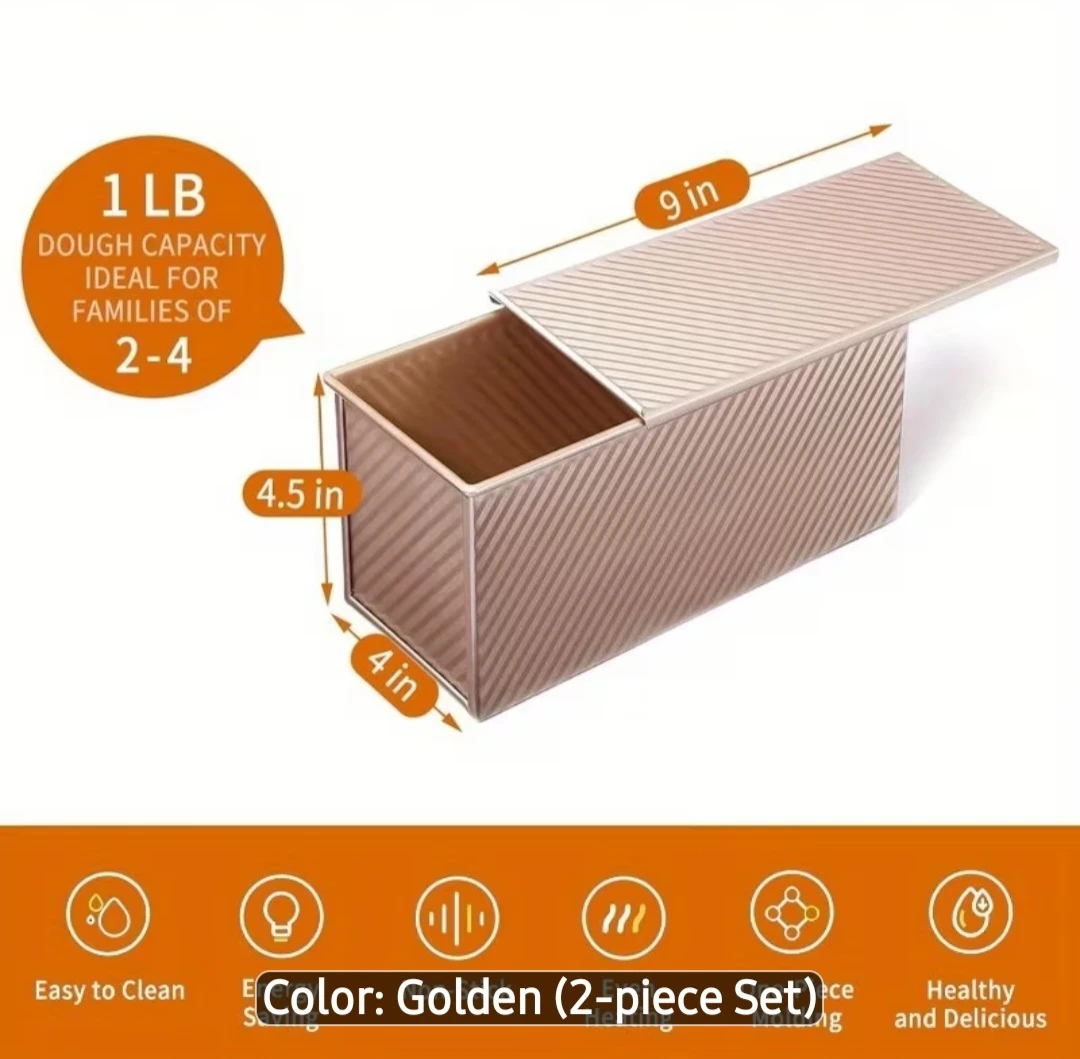 Set of 2 Heavy duty Pullman baking pans. - photo 5