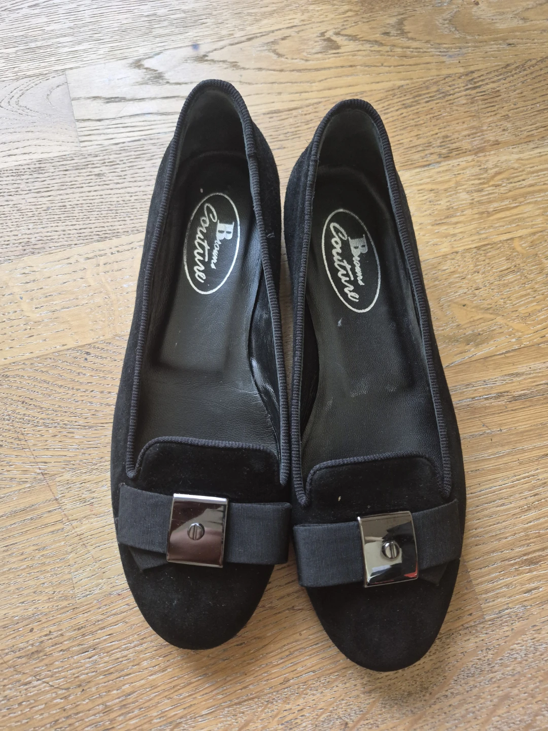 Brunomaggi Couture Black Suede Flats - Size 38