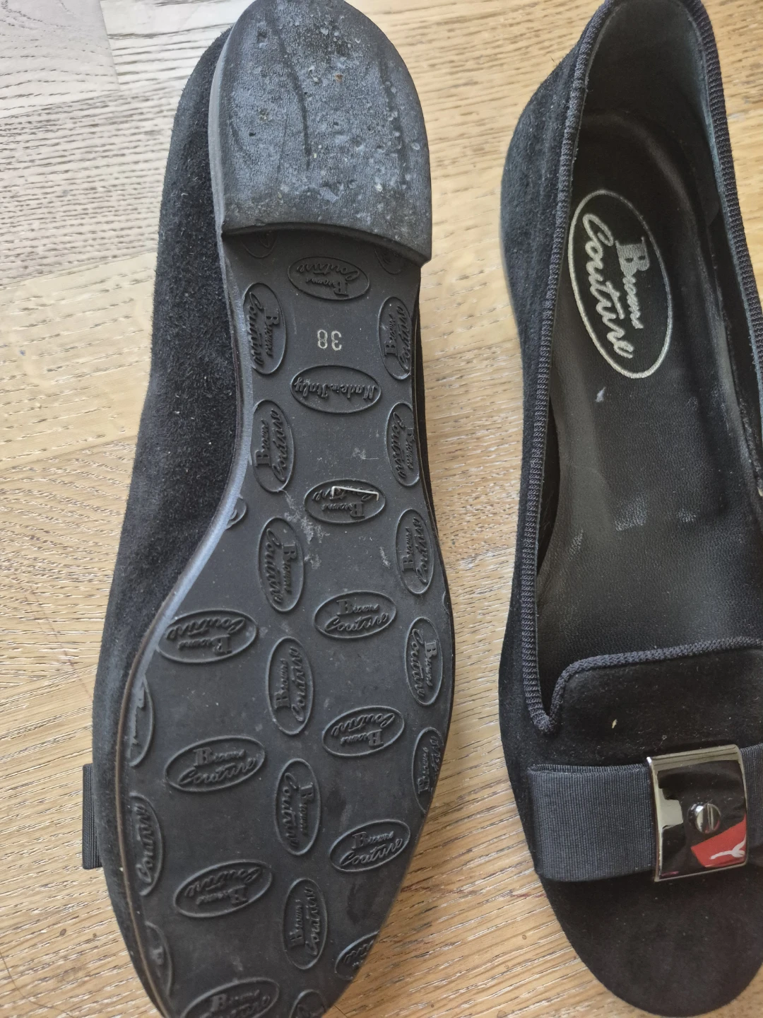 Brunomaggi Couture Black Suede Flats - Size 38 - photo 2