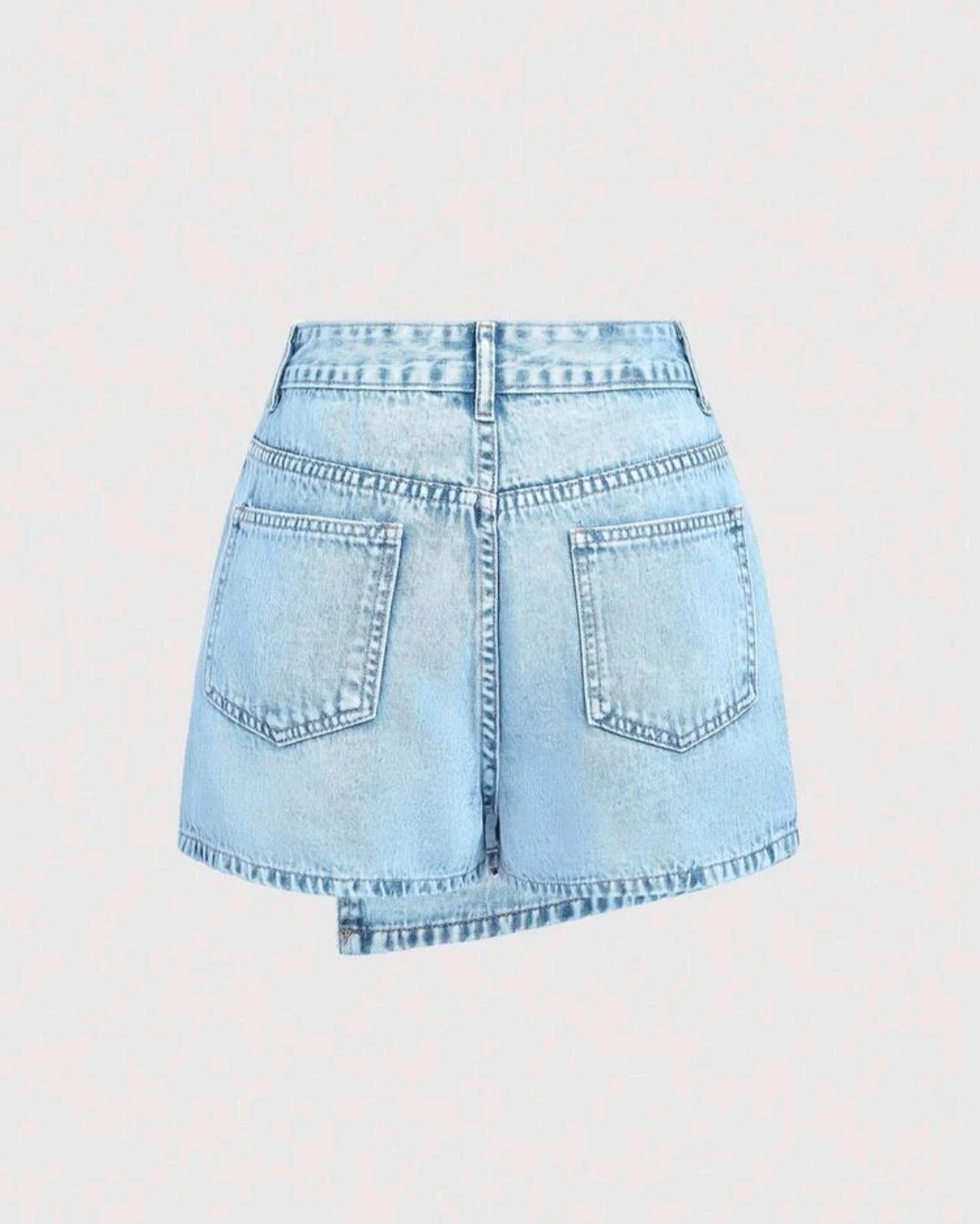 Embroidered Denim Skort - photo 2
