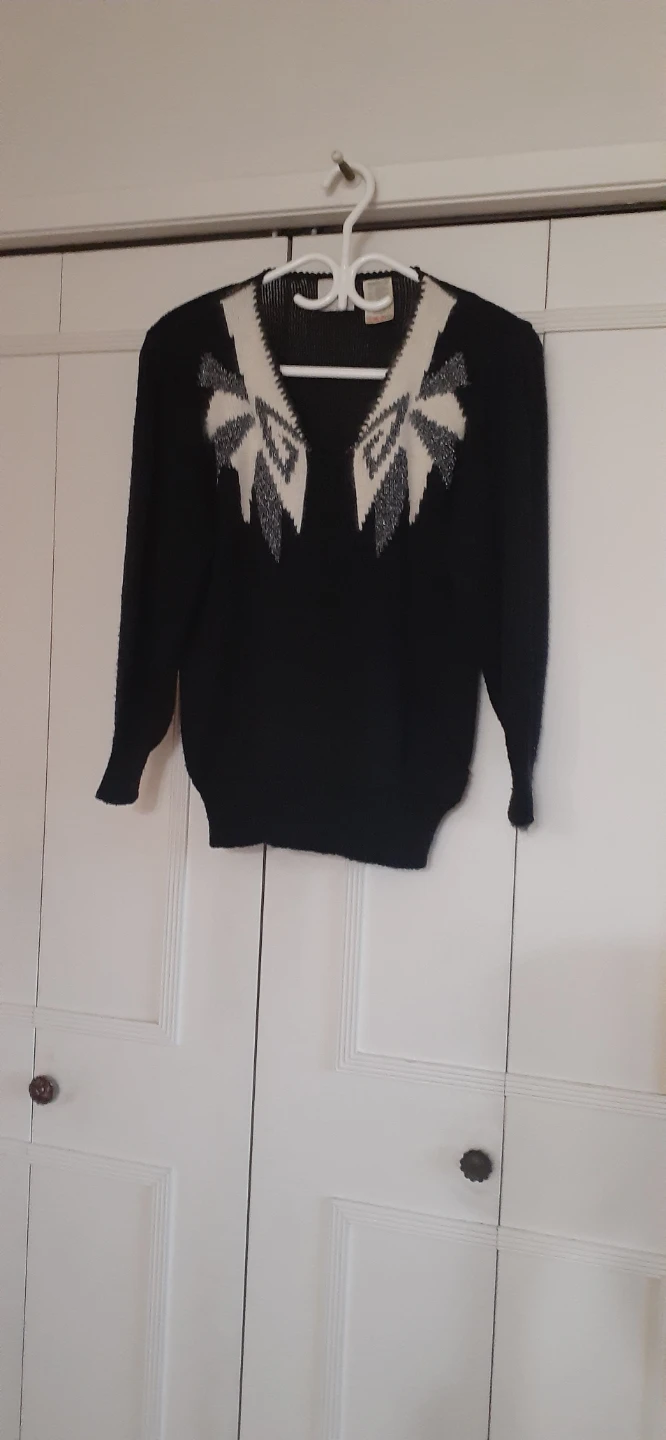 Black & White Geometric Sweater