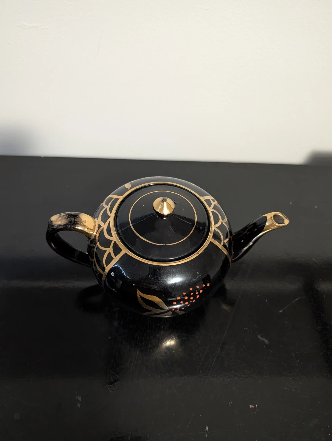 Arthur Wood Black & Gold Floral Teapot - photo 3