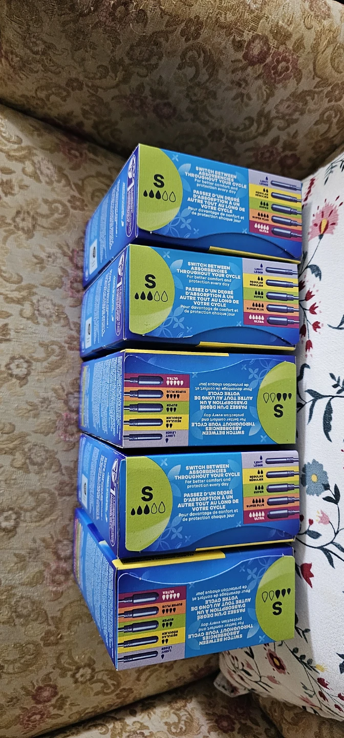 Tampax Pearl Super Absorbency Tampons, Size S,(5 Boxes)⚽⚽⚽