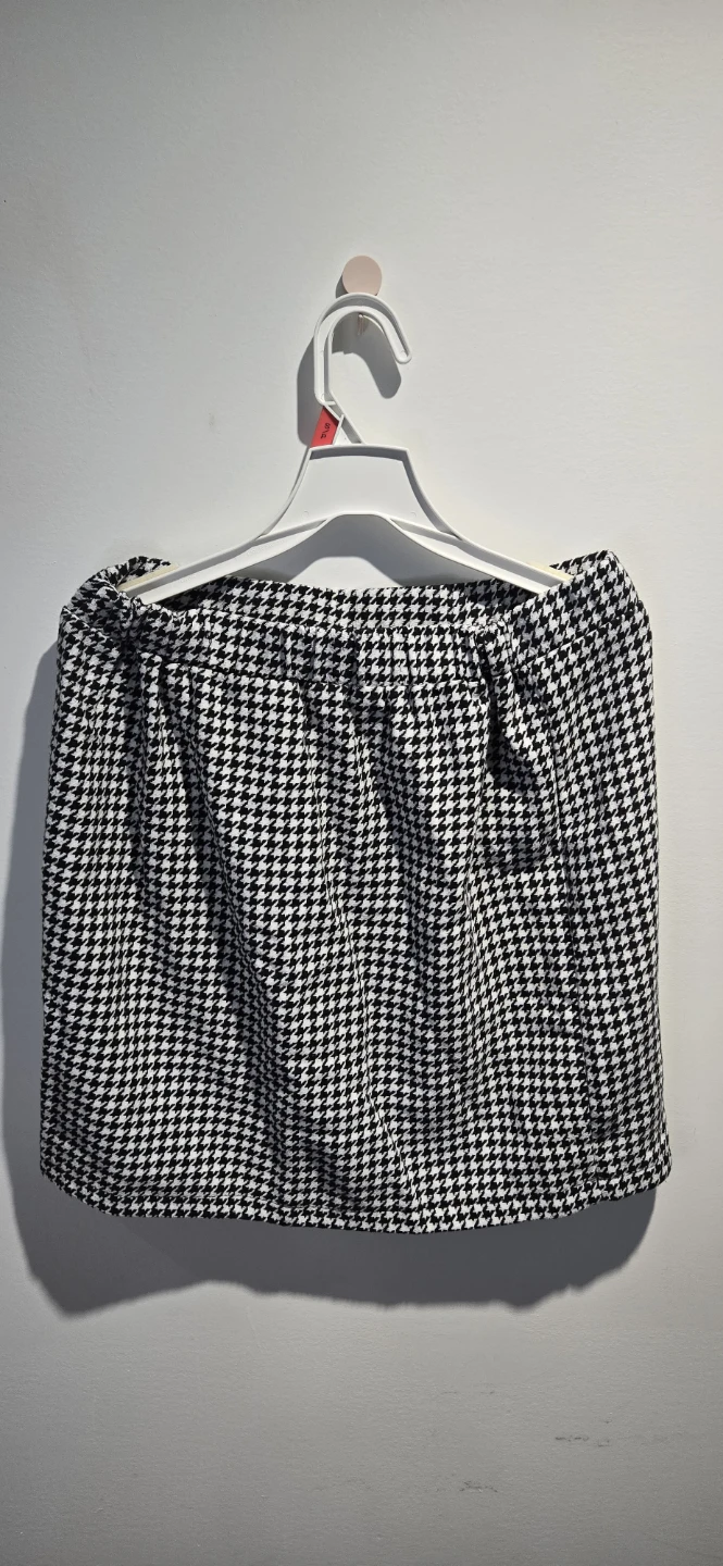 Houndstooth Button-Front Mini Skirt - photo 2